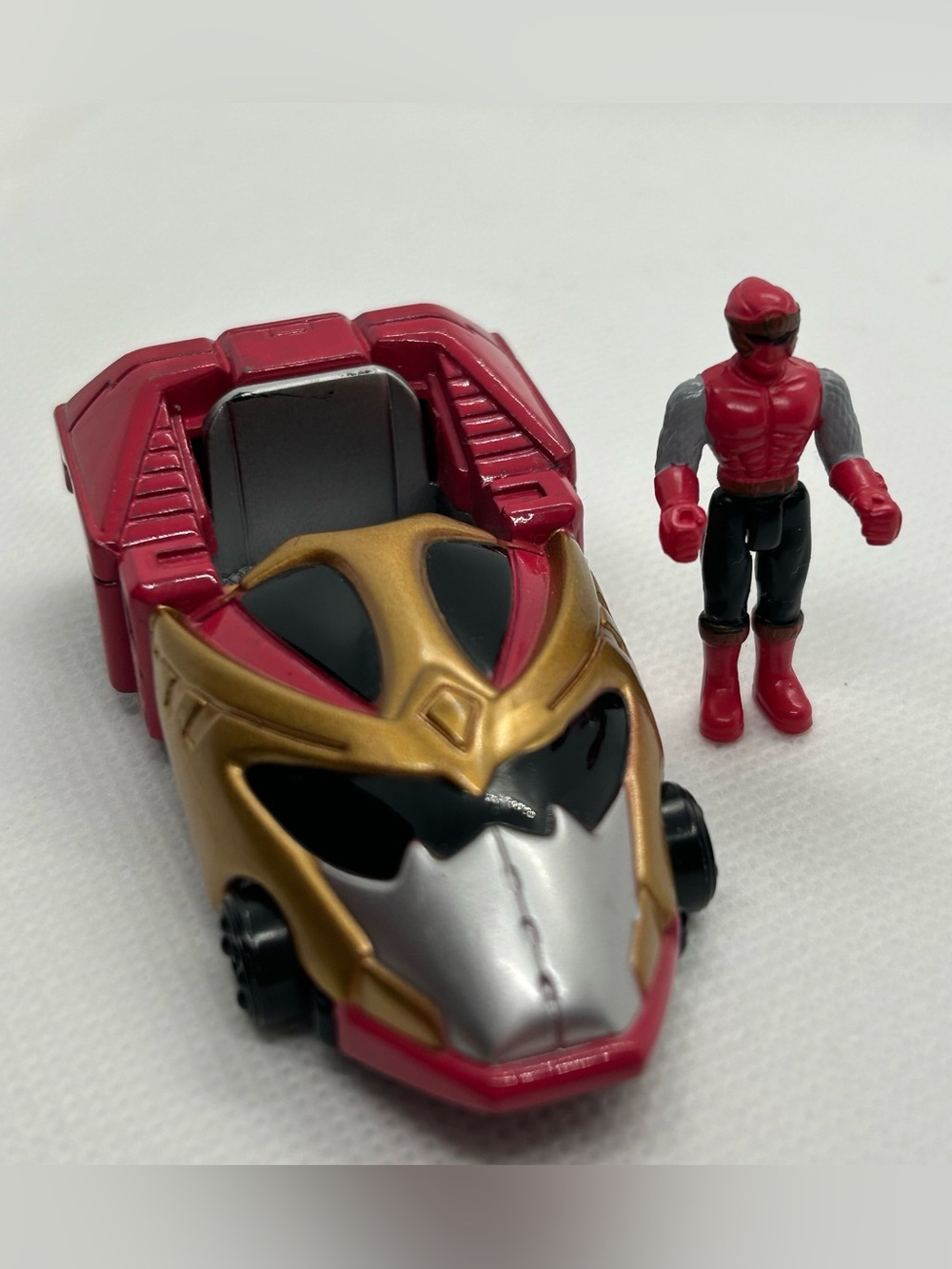 Bandai Power Rangers MMPR Ninja Storm Crimson Thunder Action Racer Car Minifig